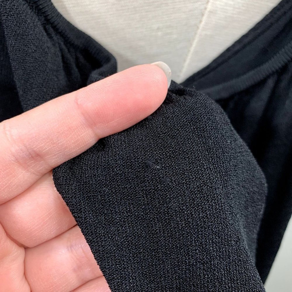 Milly Black Flutter Sleeve Tank Blouse - Picture 9 of 11
